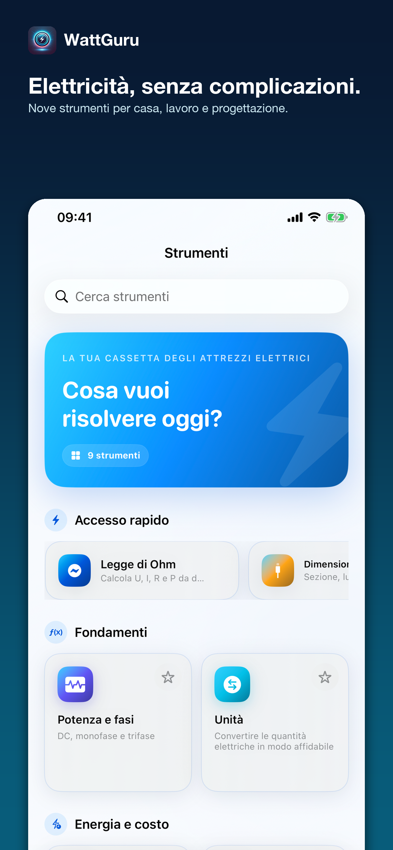 WattGuru Cassetta degli attrezzi elettrici