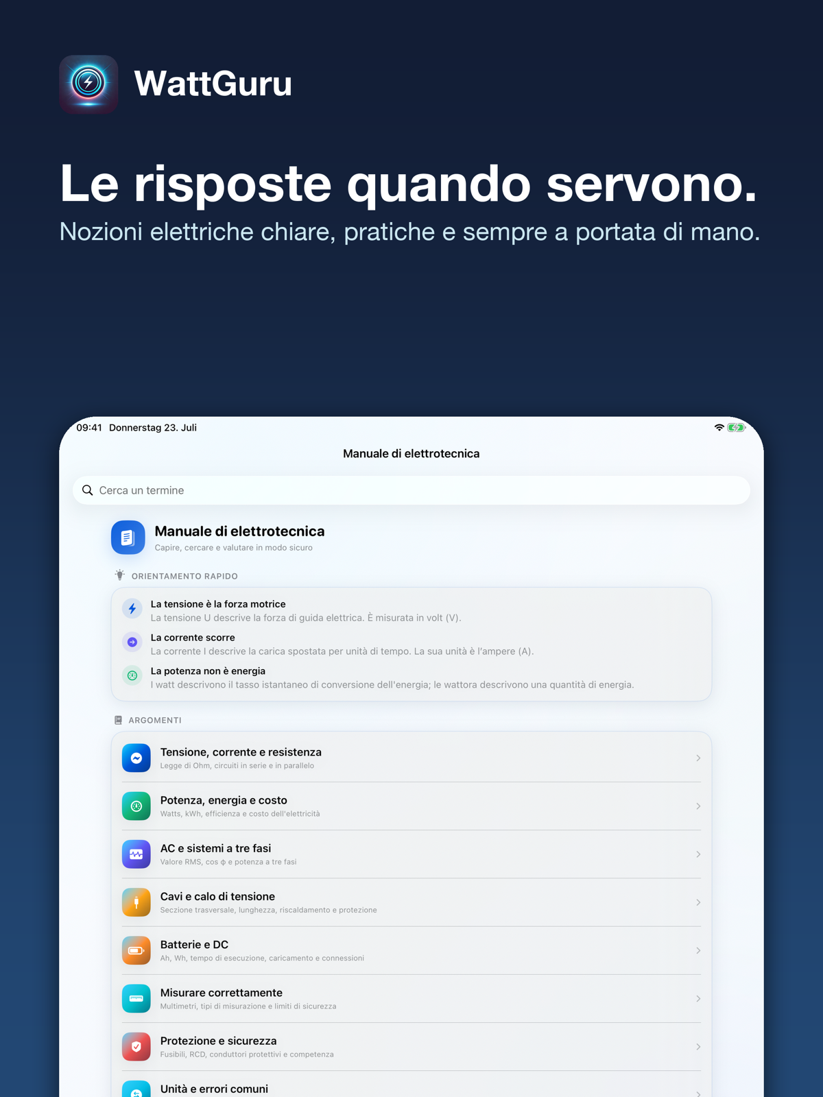 WattGuru Riferimenti e basi