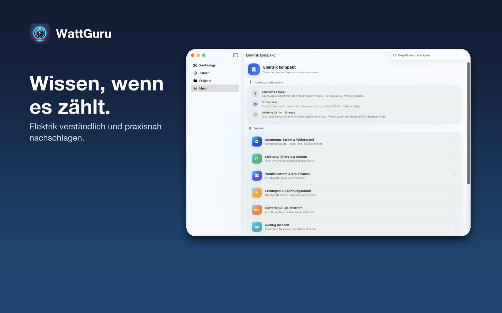 WattGuru Nachschlagewerk für Grundlagen