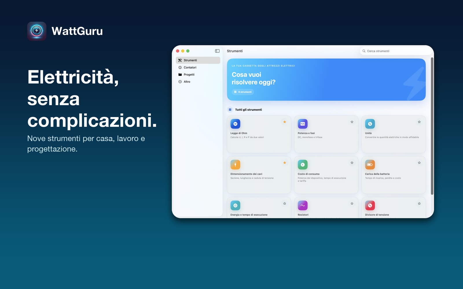 WattGuru Cassetta degli attrezzi elettrici