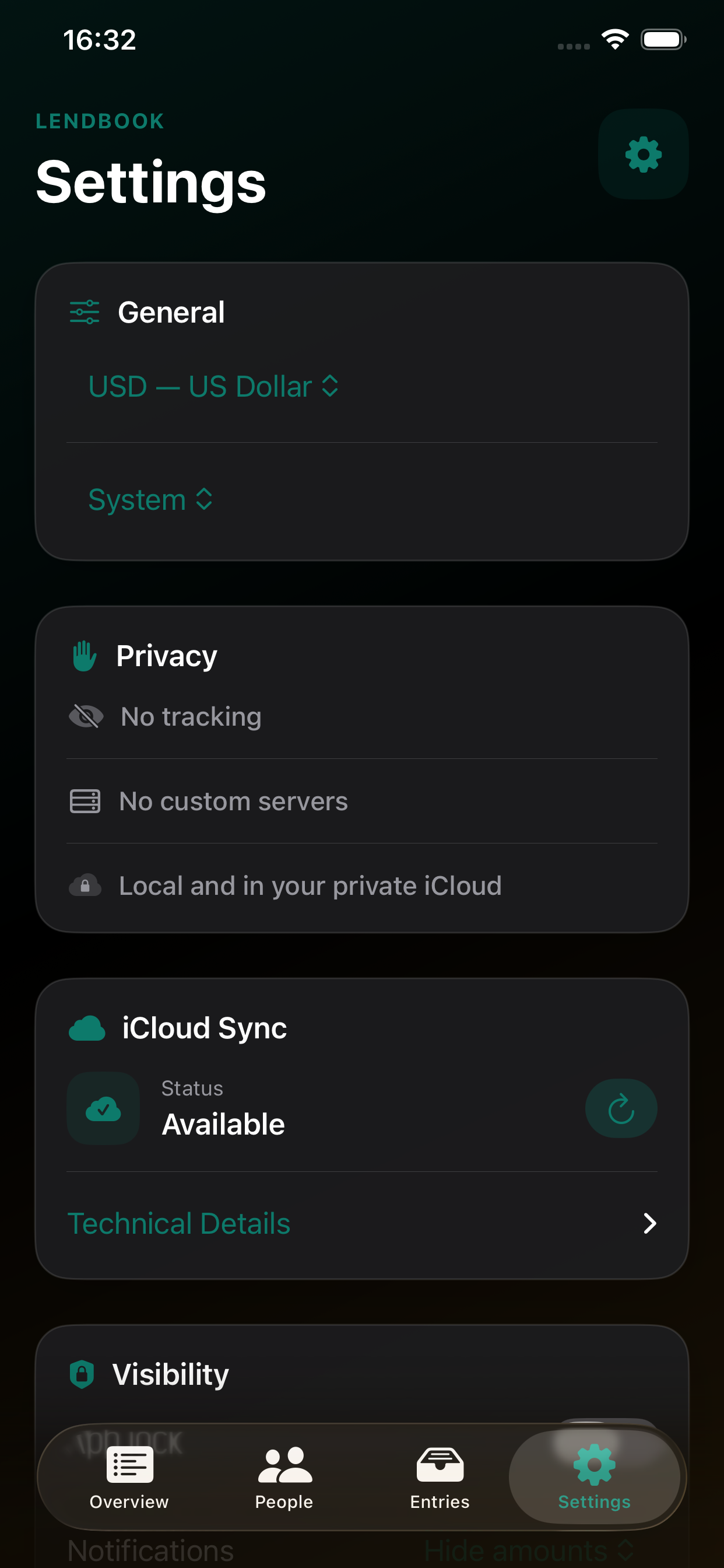 My Lend Book Privacy, iCloud and export