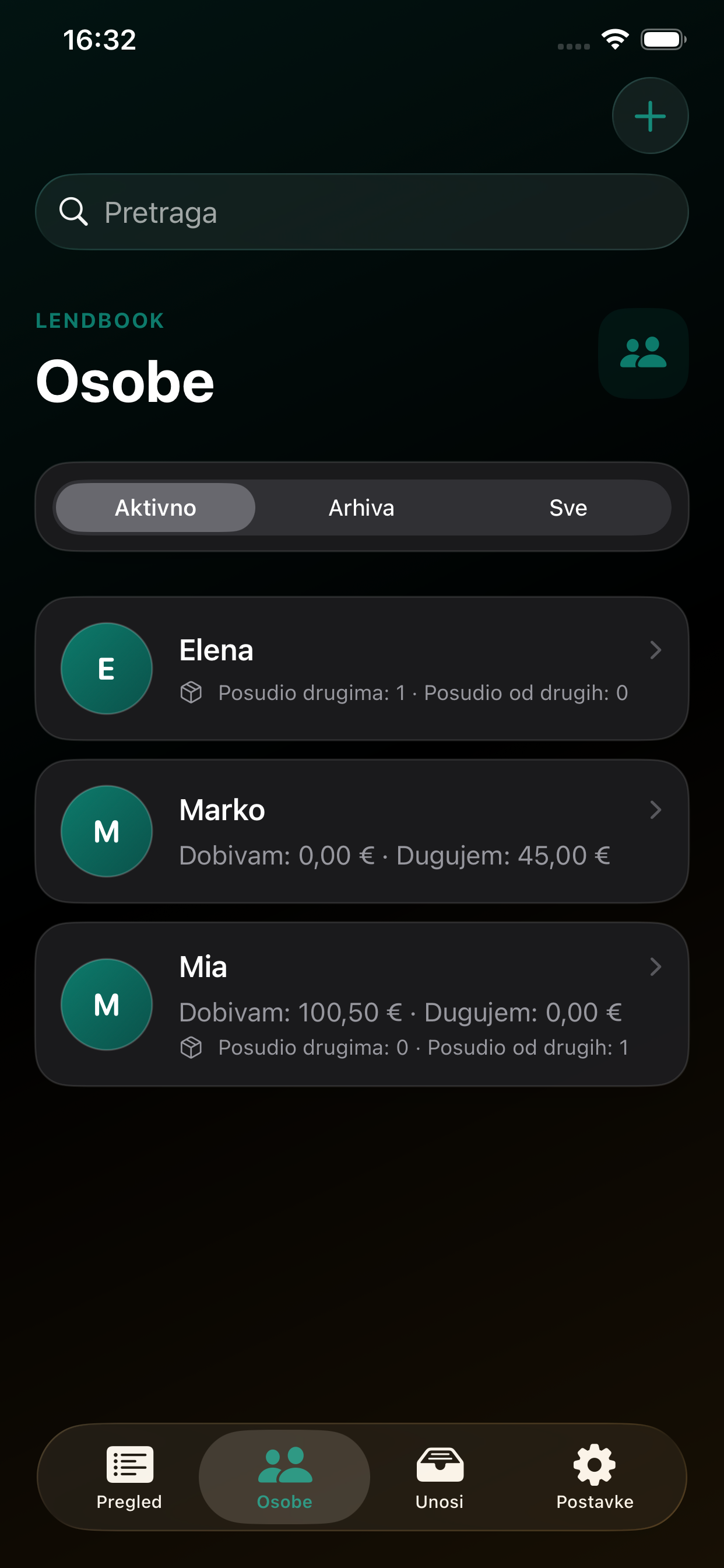 My Lend Book Osobe, salda i dogovori