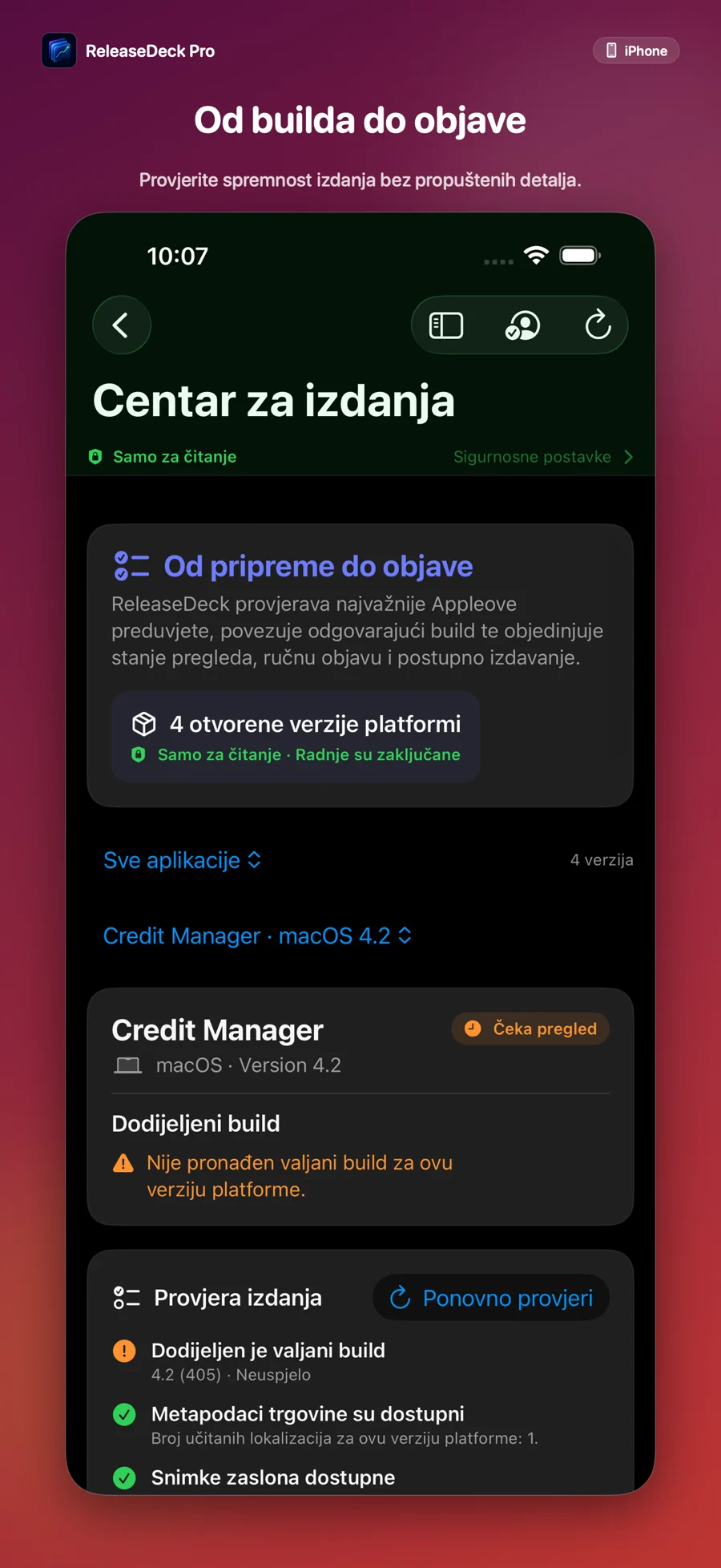 ReleaseDeck Pro Od builda do objave